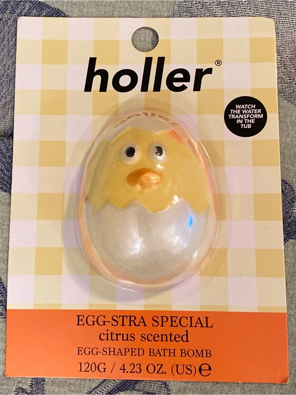 Holler Egg-Stra Special Citrus Scented Egg Bath Bomb